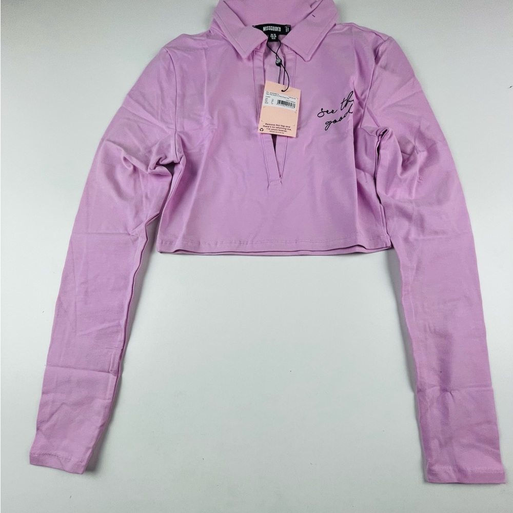 See The Good V Polo Crop Top
LILAC